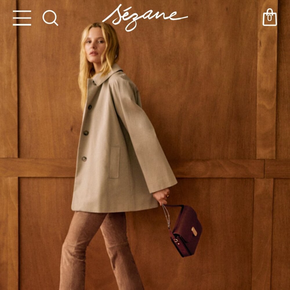 Sezane Carter Jacket Light Beige - Size 4